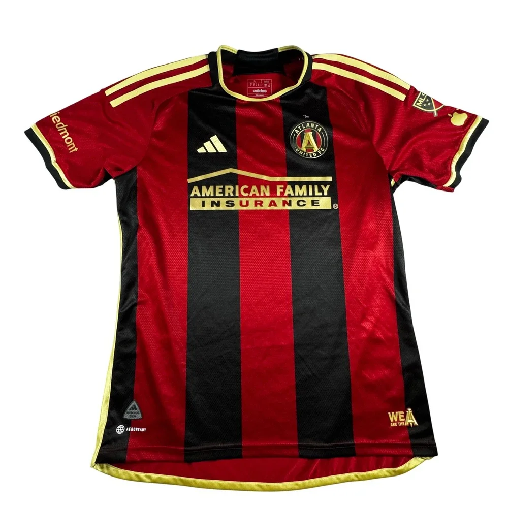 Adidas Atlanta United FC Jersey Mens L Red Black Excellent 2023/24 Authentic